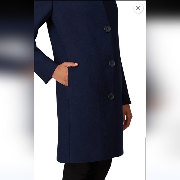 Waverly Grey Nikki Coat, Navy & Grey, Sz M, Made in U.S.A. - Picture 4 of 11
